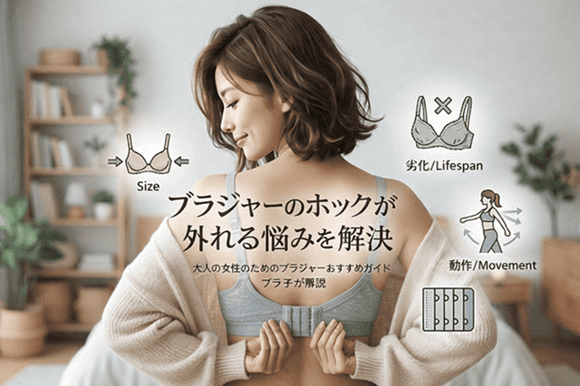 ブラジャーのホックが外れる悩み
